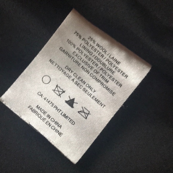 Anthropologie "Third Piece"  Black & White Pea coat, EUC - Picture 7 of 8